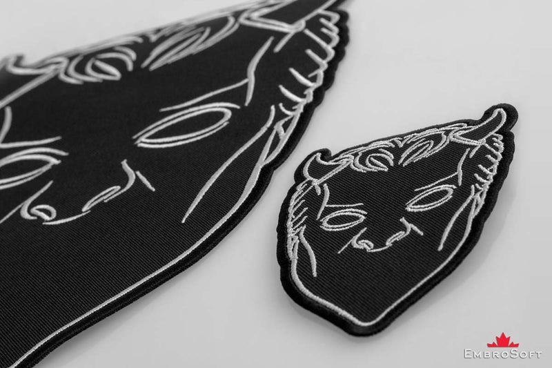 Embrosoft Ghost Band Nameless Ghoul Black Mask Embroidered Patch â€“ Pack of 1 Heavy Metal Embroidery Emblem â€“ Iron On and Sew On Applique Patch for Bikers â€“ 2.7 x 4 inches - Image 4